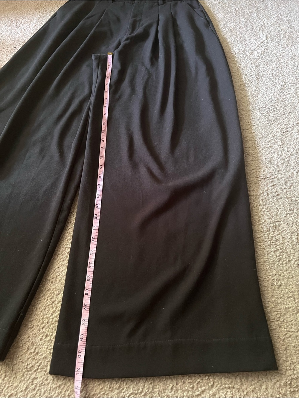 Anthropologie Maeve Black Super Wide Leg Pleated Trousers Sz 10 - Picture 10 of 14